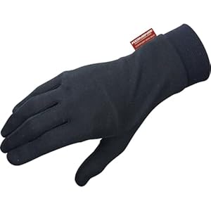 コミネ(KOMINE) バイク用 グローブ サイクリング ユニセックス大人 コンフォートシルクインナーグローブ ブラック L GK-133" 