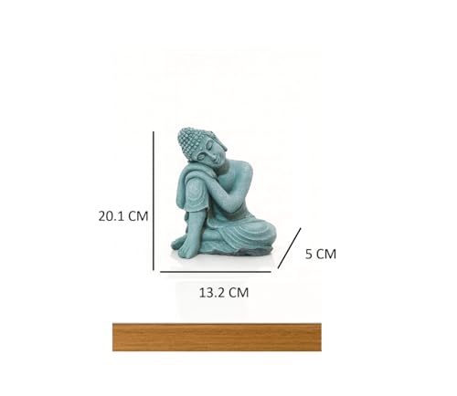 Image of Aquarium Ancient Thinking Buddha Statue for Fish Tank Decorations and Home Decor Natural Looking