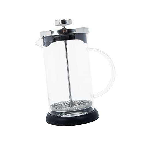 OUNONA Manual Coffee Press Pot Convenient Glass Teapot for Home Brewing Fast Milk Frother for Kitchen Office and Glass Design