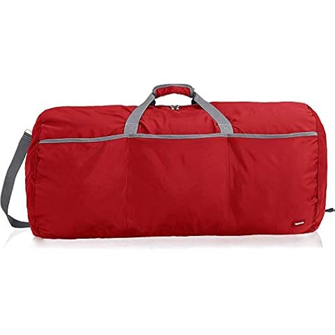 Bolsa grande de viaje/deporte Amazon Basics, 98 l, rojo Cover