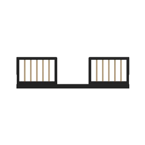 Image of Storkcraft Toddler Safety Guardrail Kit with Dowels (Black with Driftwood) - GREENGUARD Gold Certified, Converts Compatible Storkcraft & Graco Crib to Toddler Bed