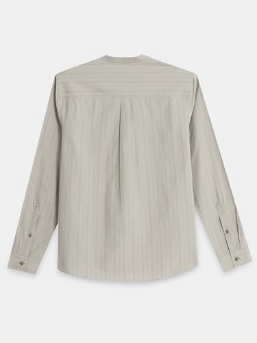 Image of StitchX Men's Full Sleeve Mandarin Collar Jacquard Shirt