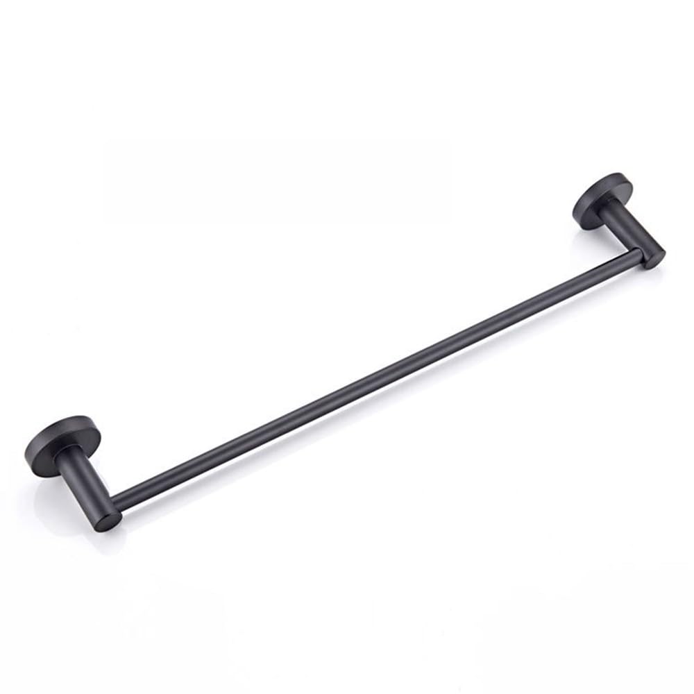 VVW&LIU Bathroom Matte Black Towel Rack Wall-mounted Toilet Brass Towel Bar Storage Rail Shelf 50cm Bathroom Accessories,Towel Rack H