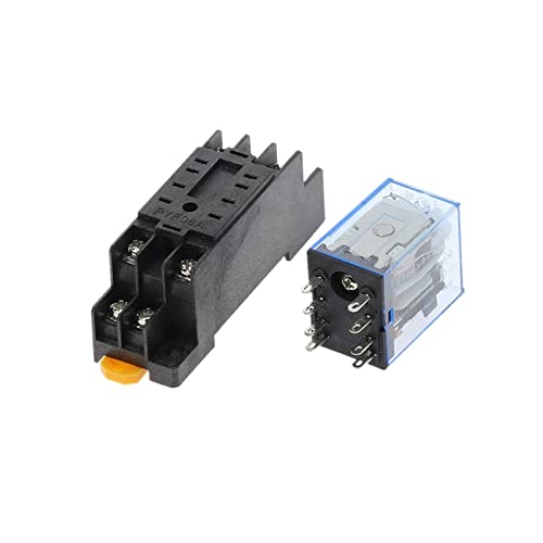 Relais bobine AC 24V MY2P DPDT pour automatisation avec prise LED
