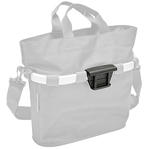 KlickFix Unisex-Adult Farradtaske Bikebasket Oval Sort Fahrradkorb, Schwarz, 34 x 31 17.5 cm EU