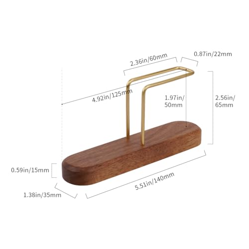 watchget Walnut & Brass Cone Coffee Filter Holder for #01 and #02 Size V60 Cone Paper Coffee Filters