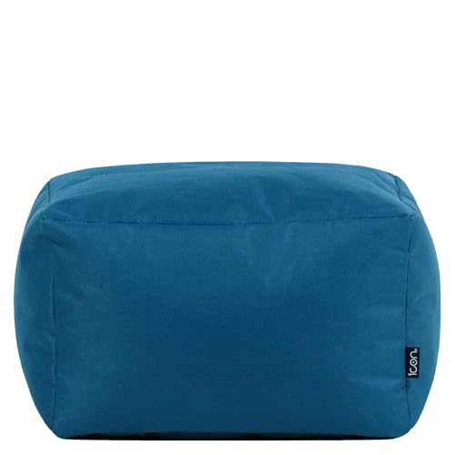 Tabouret pouf repose-pieds bleu canard étanche, Bean Bag Bazaar