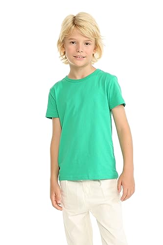 Image of Mud Kingdom T-Shirt for Boys Short Sleeve Plain Cotton Classic Summer Casual Stripe