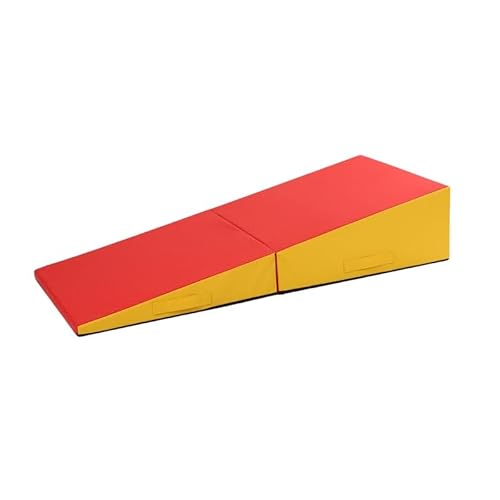 JVOK 折りたたみ式 三角スロープマット 子供用 高反発パールコットン 室内遊具 知育運動マット 骨の発育サポート 安全PVCメッシュ 幼児 プレイマット 室内ジム 幼稚園 (172*80*35cm)