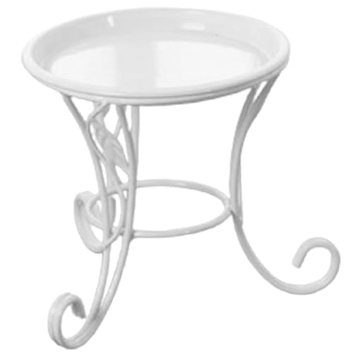 Support de pot de fleur mini support plante en métal robuste blanc