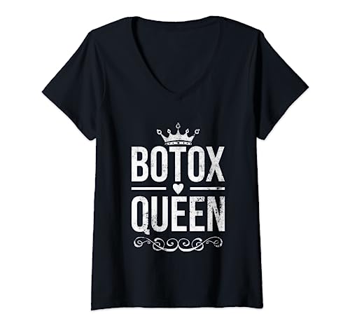 Botox Queen Schönheitschirurgie Botox Königin T-Shirt mit V-Ausschnitt