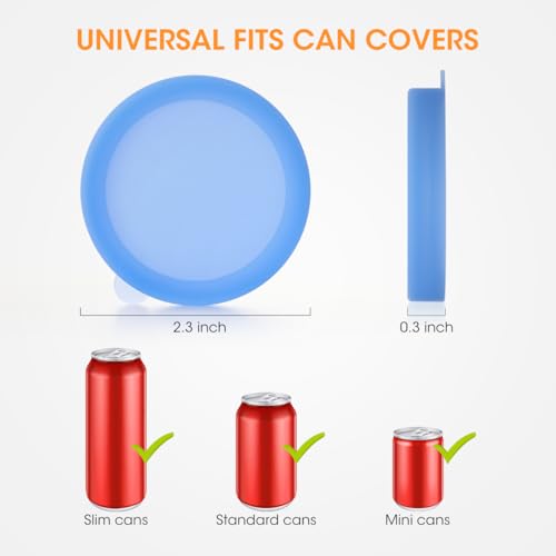 Tapas para latas de silicona Aieve pack de 6 fundas reutilizables 3
