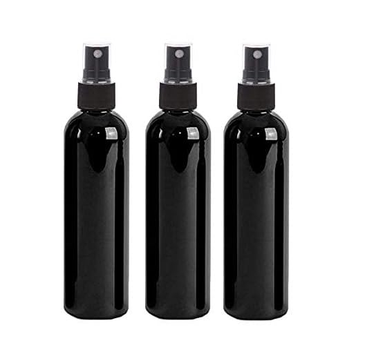 De-Autocare Black Color Empty Refillable Reusable Container 100ml Spray Bottle for Pocket Hand Sanitizer, Hand Bag, Home, Travel Purposes, Beauty and Multiple Purpose Set of 3 (Black)