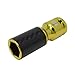 CTA Tools 4252 Metric Lug Socket 19mm with Carbon Fiber Sleeve for Car Maintenance Tools, Includes Finger-Width Divot for Easy Use, Yellow Color-Coded, Compatible with ½-Inch Drive Tools