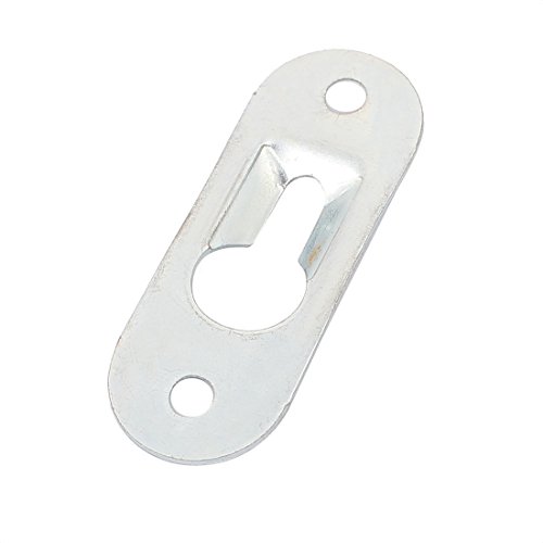 Image of uxcell Photo Picture Frame Clock Metal Oval Shape Keyhole Hanging Hook Plate 5pcs