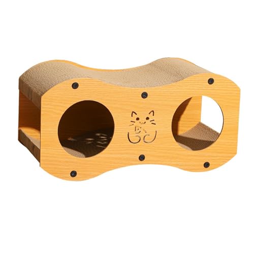 猫用爪とぎラウンジ 猫 爪研ぎ キャットソファ 猫用爪とぎパッド 高密度段ボール キャットハウス つめとぎ ダンボールハウス 通気 丈夫 ストレス解消 組立簡単 猫箱 猫用爪とぎ遊びトンネル 猫ベッド, 特大