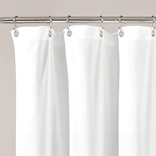 Seasonwood RUFFLE1 White Ruffle Shower Curtain Farmhouse Shower Curtain Set thumb #3