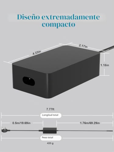 Cargador para Surface Pro 10 que evita el sobrecalentamiento de la batería 4