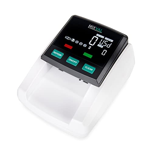 Mixval Mcd1 Wireless Counterfeit Bill Detector - Detects With Infrared, Ultra Violet, And Magnetic Properties - Immediate Pass/Fail Indication - Led Screen For Easy Reading And Operation #TOP1