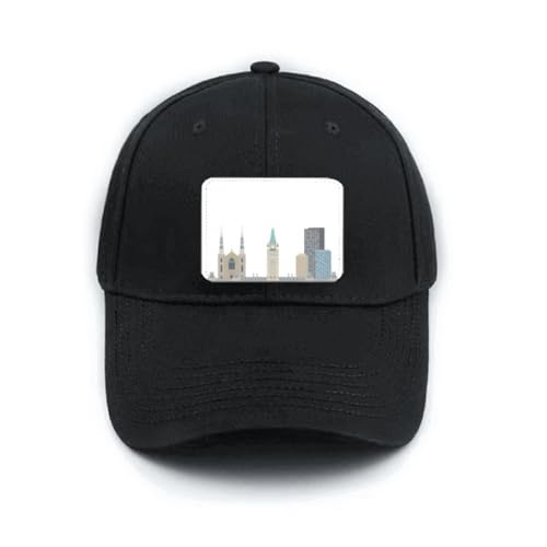 Casquette de baseball Canada noire avec visière courbe réglable