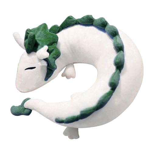 TOGHPUW Cojín de peluche de dragón, anime, cojín cervical, cojín de viaje, cojín cervical para niños