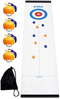 Elite Sportz Tabletop Curling Games, Family Games For Adults & Kids, Fun For Home & Travel, Quick & Easy to Set-Up, Compact for Storage as a Travel Game