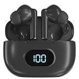 Coby True Wireless Earbuds with LCD Battery Readout Charging Case, Mini Bluetooth in-Ear Headphones with Built-in Mic, Lightweight Design, Noise-Isolating and Secure Fit, 10-Hour Playtime, Black