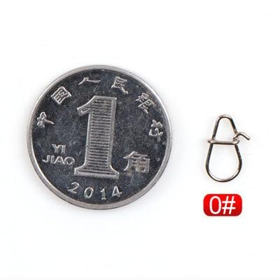 Set de 100 broches rápidos de acero inoxidable para pesca miniatura 3
