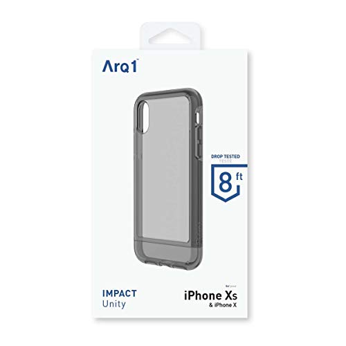 Image of Apple iPhone Xs (5.8 Inches) 8ft Impact Protection, Two Layers Protective and Wireless Charging Compatible Arq1 Unity Case - Translucent Smoke