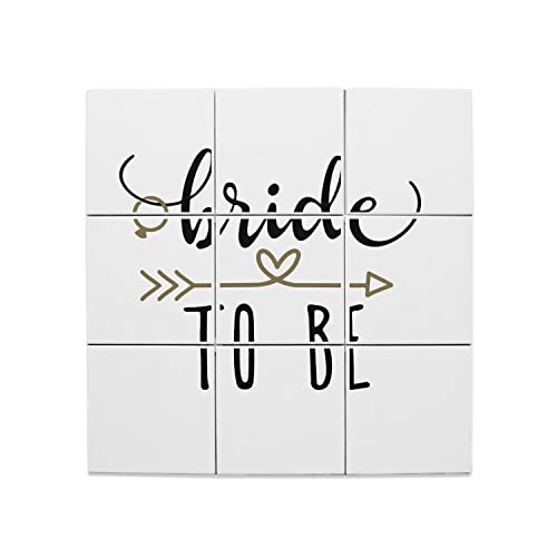 Carreaux céramique décoratifs 20x20 cm Bride To Be pour décoration murale mariage