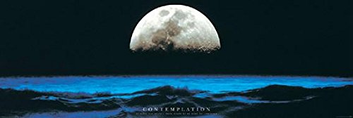 Poster Planète Terre Contemplation affiche de porte géante 53X158 cm déco espace