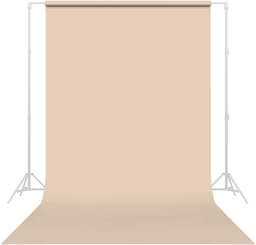 Savage Seamless Paper Photography Backdrop - Color #19 Egg Nog, Size 86 Inches Wide x 36 Feet Long, Backdrop for YouTube Videos, Streaming, Interviews and Portraits - Made in USA