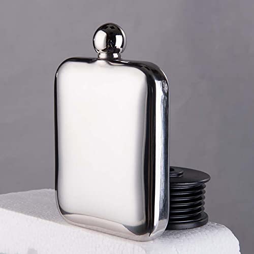 7Oz Hip Flask Stainless Steel Pocket Container For Drinking Thickening Hip Flasks Curved Pocket Flask For Liquor Leak Proof Mirror Like Finish #TOP5