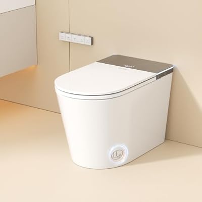 BAYTINA Smart Toilet with Bidet Built in,One Piece Bidet Toilet,Japanese Toilet for Bathroom with Remote Control,Modern Elongated Toilet with heated toilet seat,bidet warm water,Auto Open/Close Lid