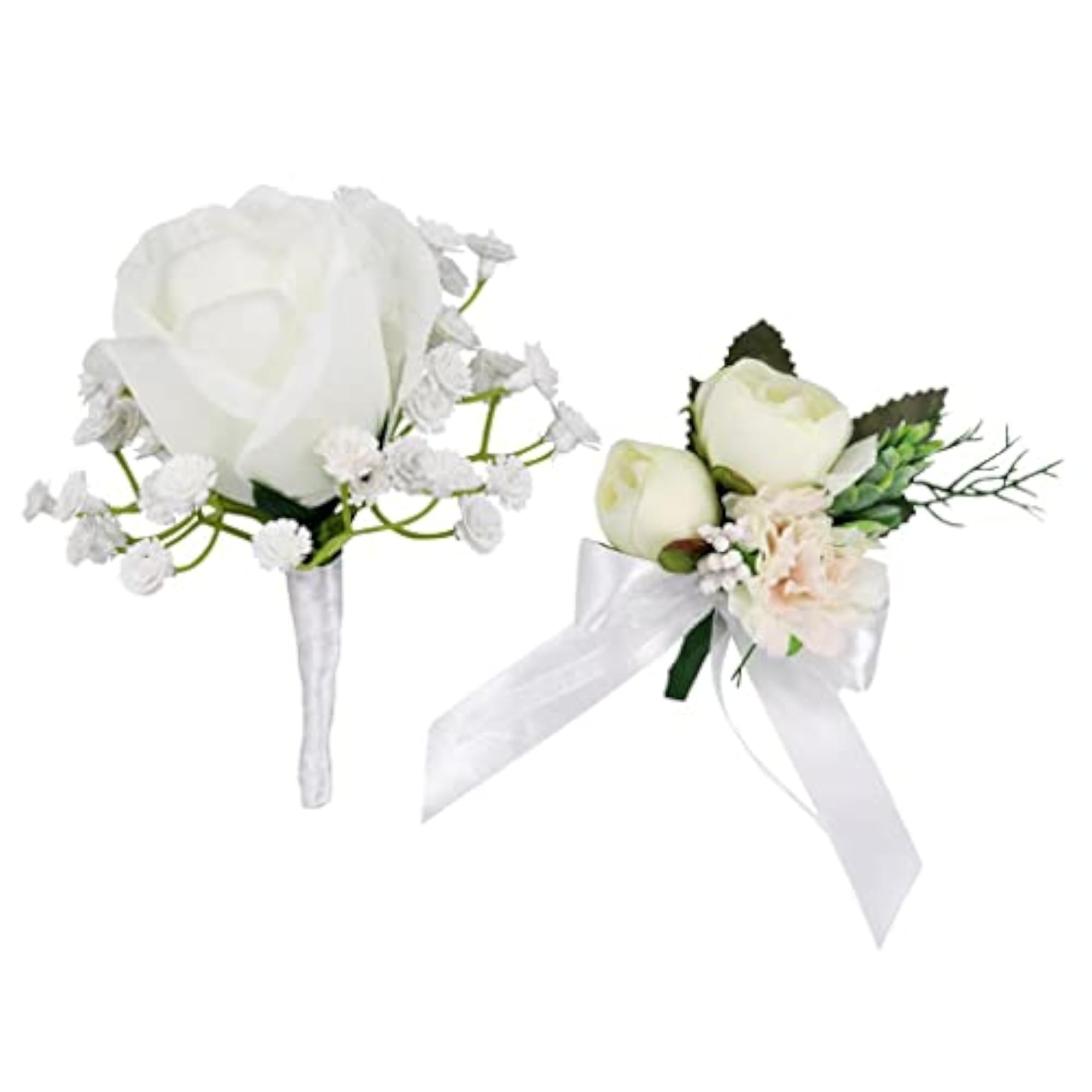 Wedding Groom Bridal Artificial Flower Corsage Brooch, Retro