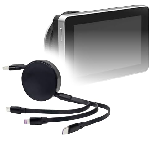 BoxWave Cable Compatible with Sony RX100 VII - AllCharge PD miniSync (100W), Retractable High-Speed Charging Portable USB Cable - Jet Black