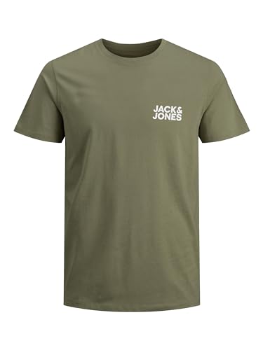 JACK & JONES Herren JJECORP Logo Tee SS Crew Neck 3er Pack Kurzarm T-Shirt, Pack C, DustyOlive/DGM/Black, XS – Ansicht 6