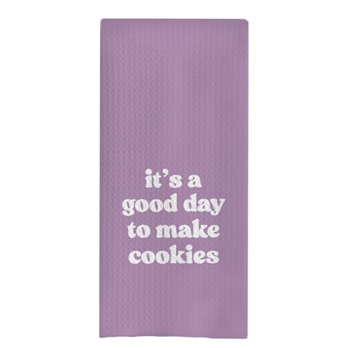 uinwk Baking Towels, Tea Towels for Baking, Gifts for Bakers Cookie Lovers Cooks, Baking Gifts for Women Bakers, It's a Good Day to Make Cookies Kitchen Towels, 16x24 （10）
