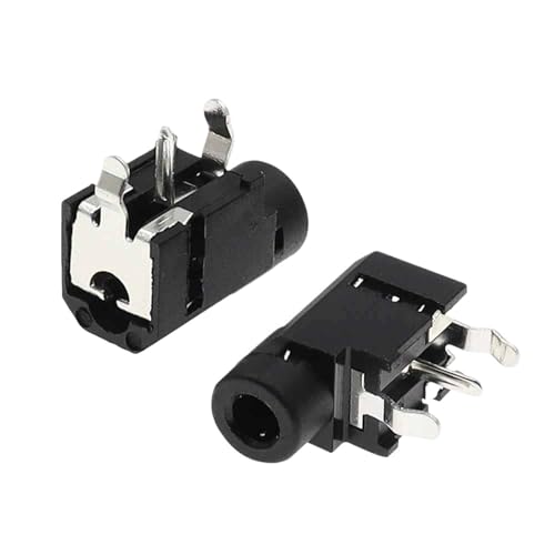 Conector estéreo de 3,5 mm PJ-314A de doble canal para soldadura en placa, 10 piezas