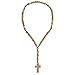 Auténtica madera de olivo católico rosario collar de Belén en algodón Natural...