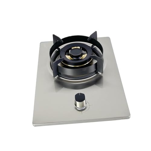 THEGA Estufa De Gas De 1 Quemador 5,2 KW, Soporte De Hierro Fundido con Encendido Automático, Placa De Cocción con Protección contra Llamas, Ideal para Exteriores, Caravanas(LPG)