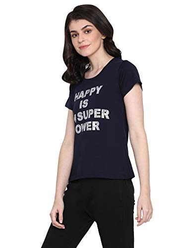 Image of Clovia Women's Cotton Cotton Rich Printed T-Shirt