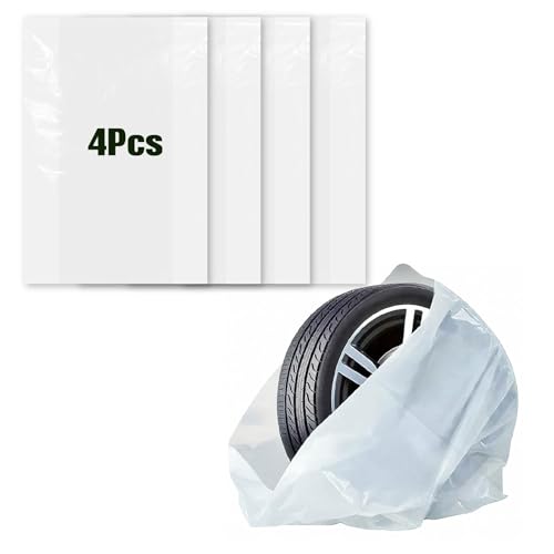 4-Pack tire Storage Bags Waterproof Tire Covers for Storage & Transport Tear-Resistant Dustproof Disposable Wheel Bags Fits 13-20 Inch Spare Tires for Most Cars and Vehicles