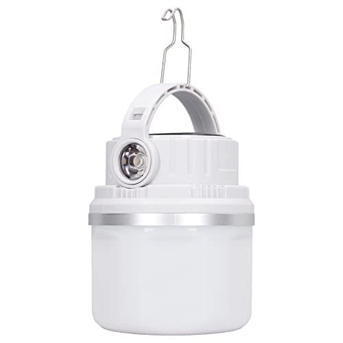 led solar light bulb, solar bulb 6 gears dual modes for camping(grey)