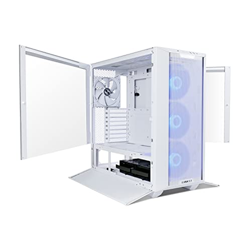 Image of Lian Li Aluminium Lancool Iii RGB Mid-Tower Computer Casei Gaming Cabineti Pc Cabinet-White|Support-Eatx /ATX /Micro /Mini ITX|Pre-Installed 3X140Mm Argb Front Fans&1X140Mm Pwm Rear Fan-G99.Lan3Rw.in