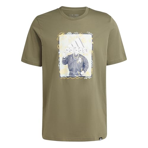 Adidas Herren Doodle Graphic Tee, Olive strata, M