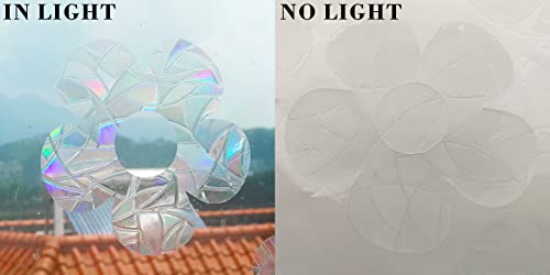 Small Flower Window Clings Flower Window Decals Static Cling Window Sticker Anti Collision Window Decals For Bird Strikes Rainbow Stickers #TOP1