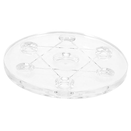 OATIPHO アクリルクリスタルグリッドプレート クリスタルボールラックベース 7つのチャクラストーンボード 水晶玉展示スタンド アクリルグリッドスタンド ボールディスプレイ