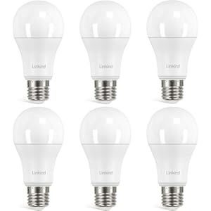 Linkind 13.7 W Super Bright E27 LED Bulb, Replaces 100 Watt, 5000 K Daylight White A60 LED Bulb 1600 LM, 220° Beam Angle, Not Dimmable, Pack of 6
