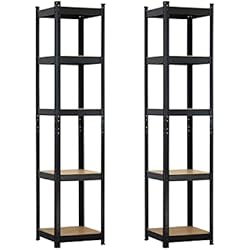 Estanterias Metalicas Modulares Baratas Pack 2 Estanterías Modulares con 5 Baldas Ajustables 180x40x40cm 175Kg O91